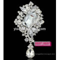 Vente en gros cristal coloré de haute qualité broche fleur strass fleur